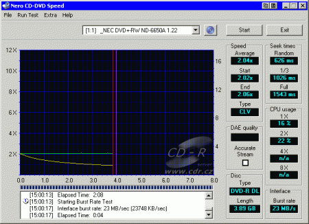 NEC ND-6650A - CDspeed DVD-R DL čtení 1 session