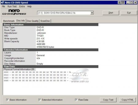 CDspeed 4.0 - Disc Info