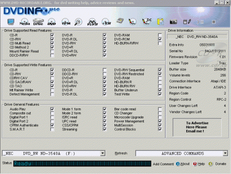 NEC ND-3540A - DVDinfo Pro