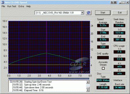 NEC ND-3540A - CDspeed čtení DVD-video DL