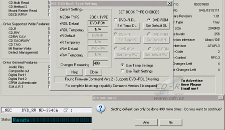 NEC ND-3540A - DVDinfo Pro BookType