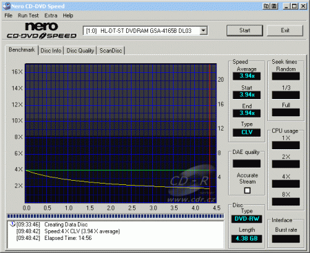 LG GSA-4165B - CDspeed zápis DVD-RW