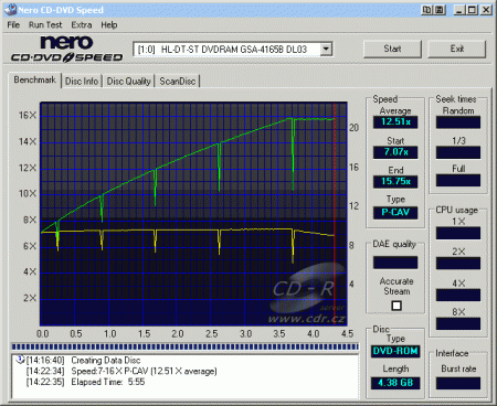 LG GSA-4165B - CDspeed zápis DVD+R 16×