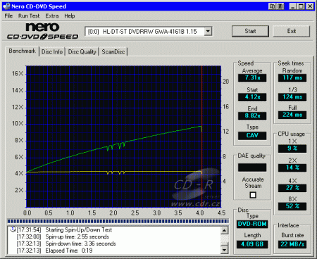 LG GWA-4161B - CDspeed čtení DVD+R video book -ROM