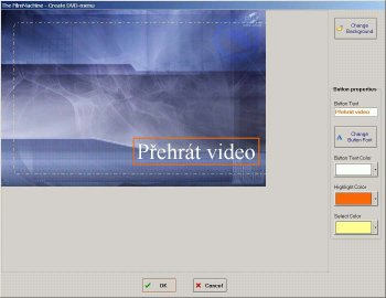 FilmMachine - tvorba menu