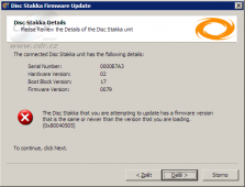 Imation Disc Stakka: Aktualizace firmwaru - Firmware je již aktu