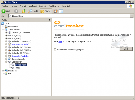 OpdiTracker: Vysunuté disky (Ejected Discs)