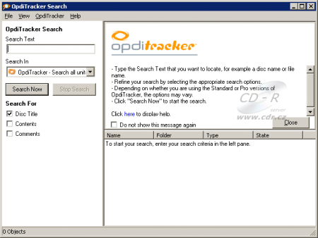 OpdiTracker: Vyhledávání