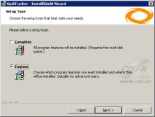 Instalace OpdiTrackeru z webu OpdiComu: Volba vlastní instalace 