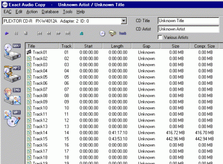 Exact Audio Copy: Těžkej Pokondr (Jéžišmarjá) v Exact Audio Copy