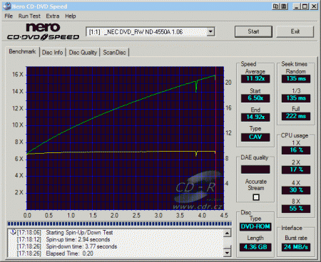 NEC ND-4550A - CDspeed čtení DVD-ROM