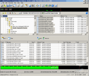 CDBurnerXP Pro 3 - okno vytvoření CD-DA