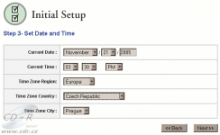 NetCenter: nastavení systémového času/data a časové zóny