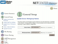 NetCenter: nastavení jména a pracovní skupiny