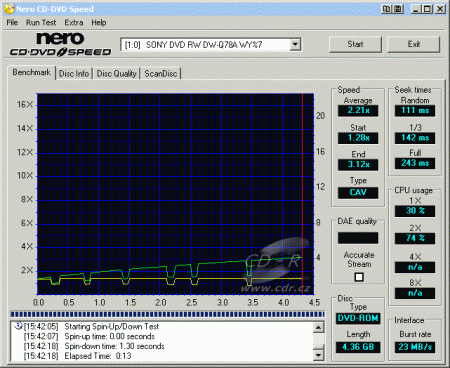 Sony DW-Q78A - CDspeed čtení DVD-ROM silent