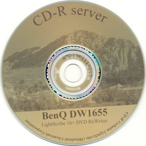 BenQ DW1655 - potištěné CD-R LightScribe