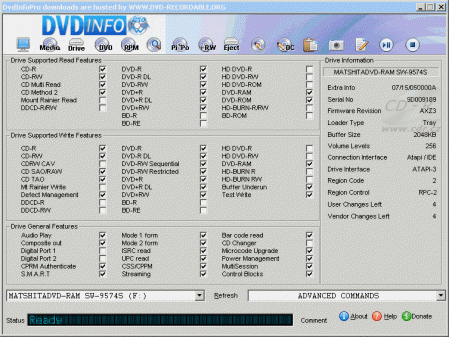 Panasonic SW-9574S - DVDinfo Pro