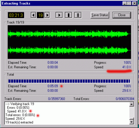 Teac CD-W540E CDDAE 99 test