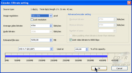 TMPGEnc 3.0 XPress - Encoder/Bitrate setting