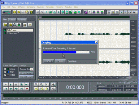 Cool Edit Pro - kopírování zvuku
