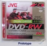 Disk DVD-RW DL JVC 2× speed v krabičce