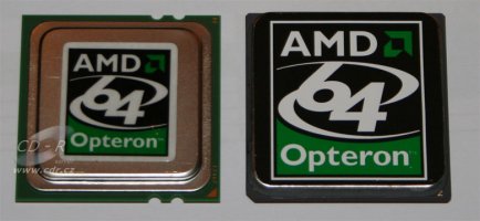 Procesory AMD Opteron - vlevo pro socket F, vpravo pro socket 94