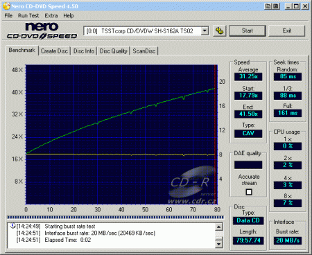 Samsung SH-S162A - CDspeed čtení CD-RW