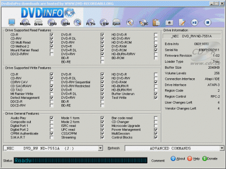 NEC ND-7551A - DVDinfo Pro