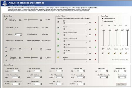 nTune: Adjust motherboard settings