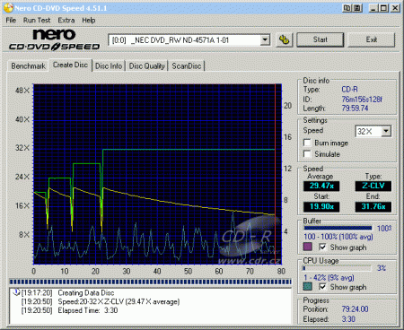 NEC ND-4571A - CDspeed zápis CD-RW