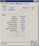 CPU-Z - informace o pamětech DDR2-400 se Sempronem 3000+ v socke