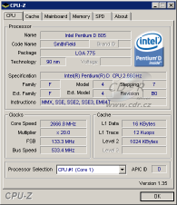 CPU-Z - Pentium D 805