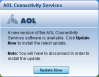 AOL 9.0 - upozornění na aktualizaci