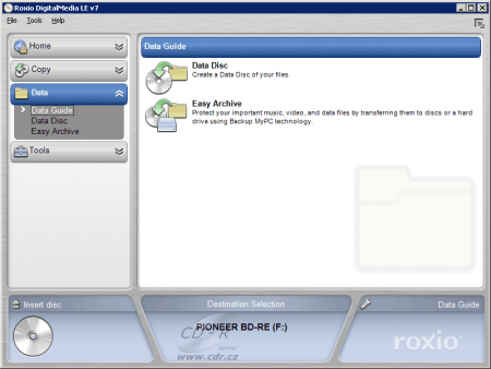 Roxio DigitalMedia LE v7 - Data Guide