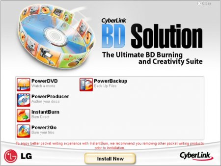 LG GBW-H10N - CD-ROM software