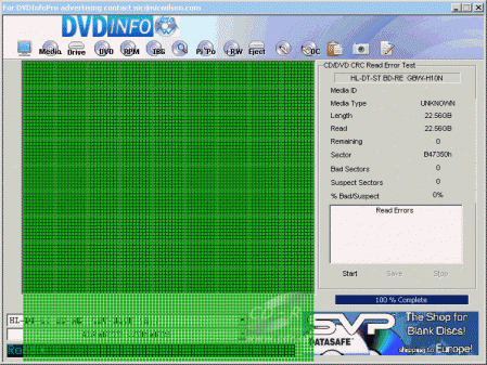 LG GBW-H10N - DVDinfo Pro BD-R CRC error check