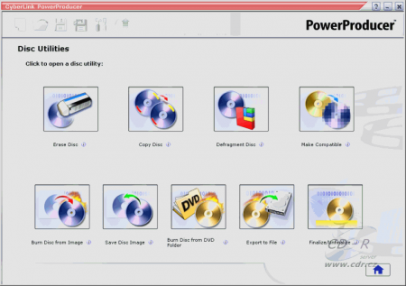 Sony BWU-100A - software CyberLink PowerProducer disc Utility