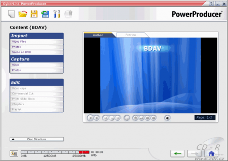 Sony BWU-100A - PowerProducer BD volba zdroje