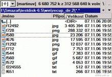 PhotoRec obnovené soubory