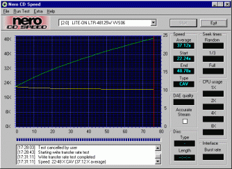 LiteOn LTR-48125W CDspeed CD-R 48× s firmwarem VS06 LiteOn LTR-48125W CDspeed CD-R 48× s firmwarem VS06