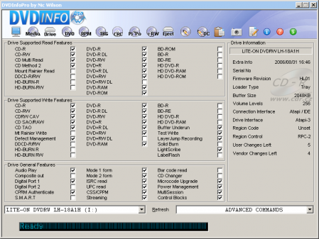 LiteOn LH-18A1H - DVDinfo Pro