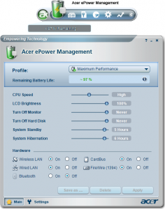 Acer ePower Management