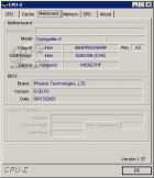 S620: CPU-Z - informace o základní desce