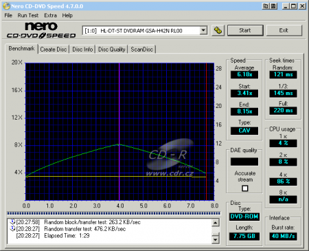 Čtení DVD-ROM Dual Layer