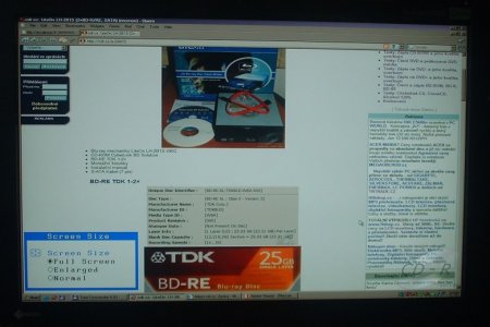 EIZO FlexScan S2411W, režim FullScreen (při 1280x1024)  