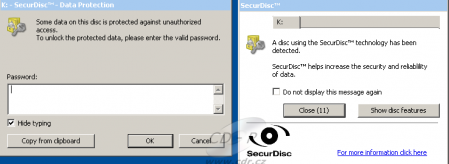 SecurDisc - čtení v PC s InCD