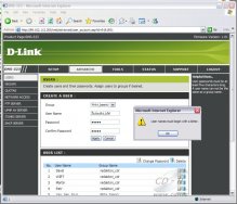 D-Link DNS-323, uživatelské účty