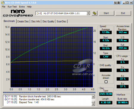 LG GSA-H30N - CDspeed čtení DVD-ROM