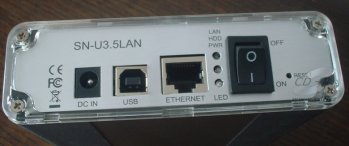 Sansun SN-U3.5LAN: zadní čelo