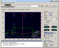 HP dvd-1040e - CDspeed zápis DVD-R DL TY 8× simulace